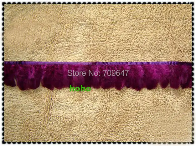 2 ярдов/партия! 8 см Высота Hackle курица перо отделка окрашенный фиолетовый цвет