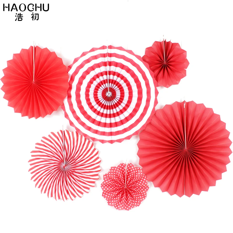 HAOCHU 6 шт./компл. фон для фотосъемки красная тема фестиваль в горошек рябь бумажные