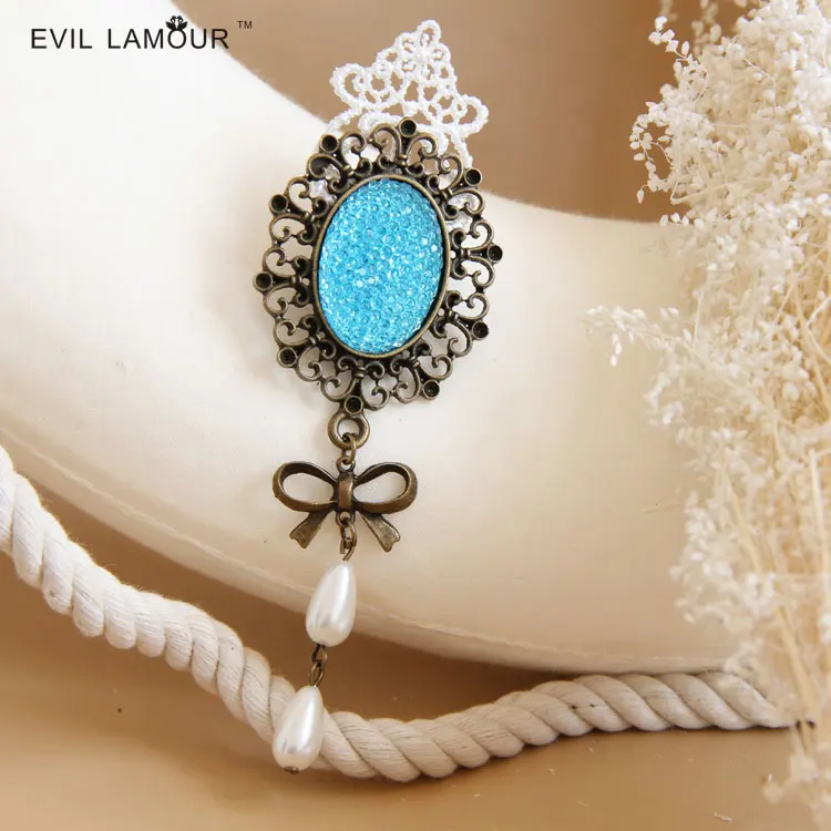 Заколка для волос С белыми кружевами с бантом принцессы FJ-72 |