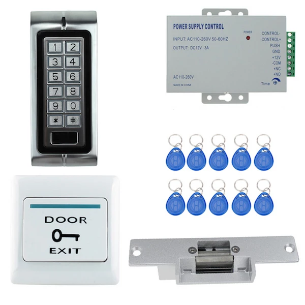 Set Two RFID металлическая система контроля доступа, набор замков 125 кГц с 180 кг, Электрический магнитный замок, замок для дома/офиса, стеклянная дверь - Цвет: Set Two