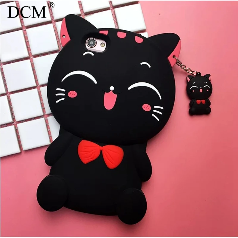 Чехол для мобильного телефона iphone 7 lucky cat мягкий чехол с милым кулоном мультяшный