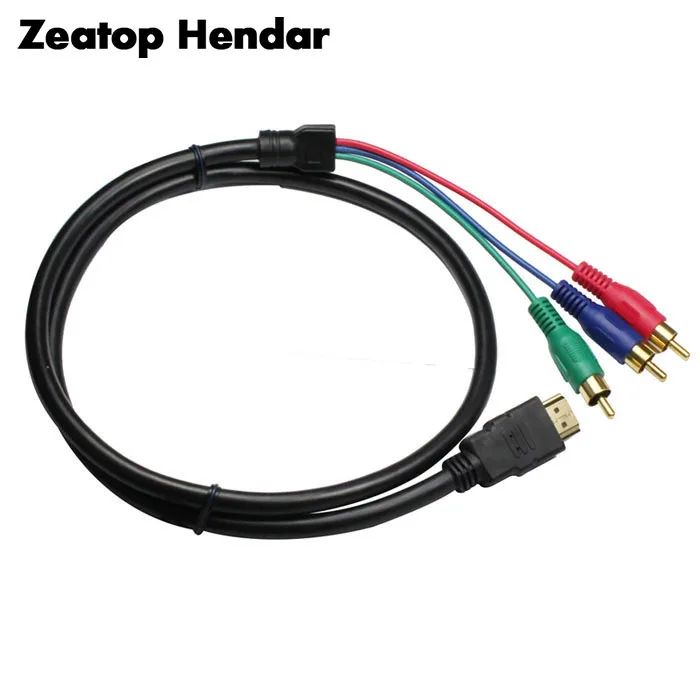 5 футов 1 м HDMI в 3 RCA видео AV ТВ композитный адаптер конвертер 3RCA RGB кабельный разъем