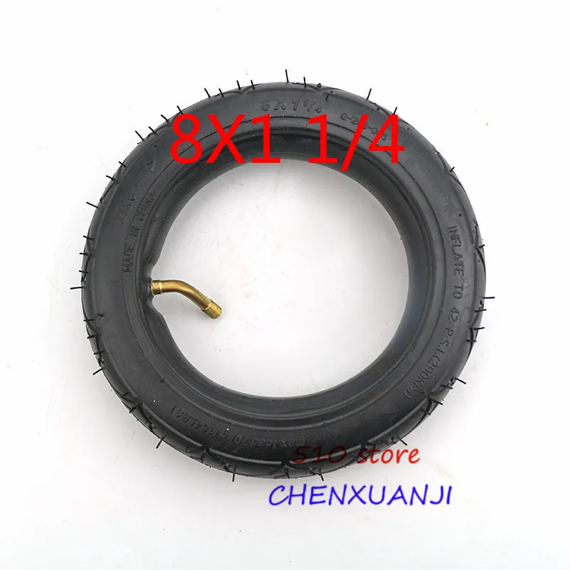 8x1 1/4 tyre for Kickscooter Scooter Size Wheel 8&quot Pneumatic rim with bearing Inflated Tube With Aluminium Alloy Hub | Автомобили и