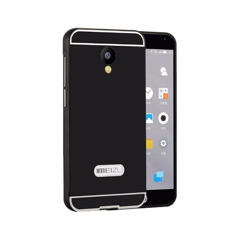 Черный Чехол для miezu meuzu Meizu m 2 mini чехол m2mini алюминиевая металлическая рамка акриловый Meizu m2 mini чехол - Цвет: Черный