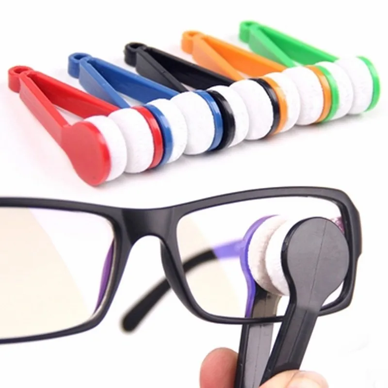 

300pcs New Arrival Eye Glass Cleaner Microfiber Cleaning Brush Plastic Handle Home Cleaning Tools Brush Cleaner ZA0797