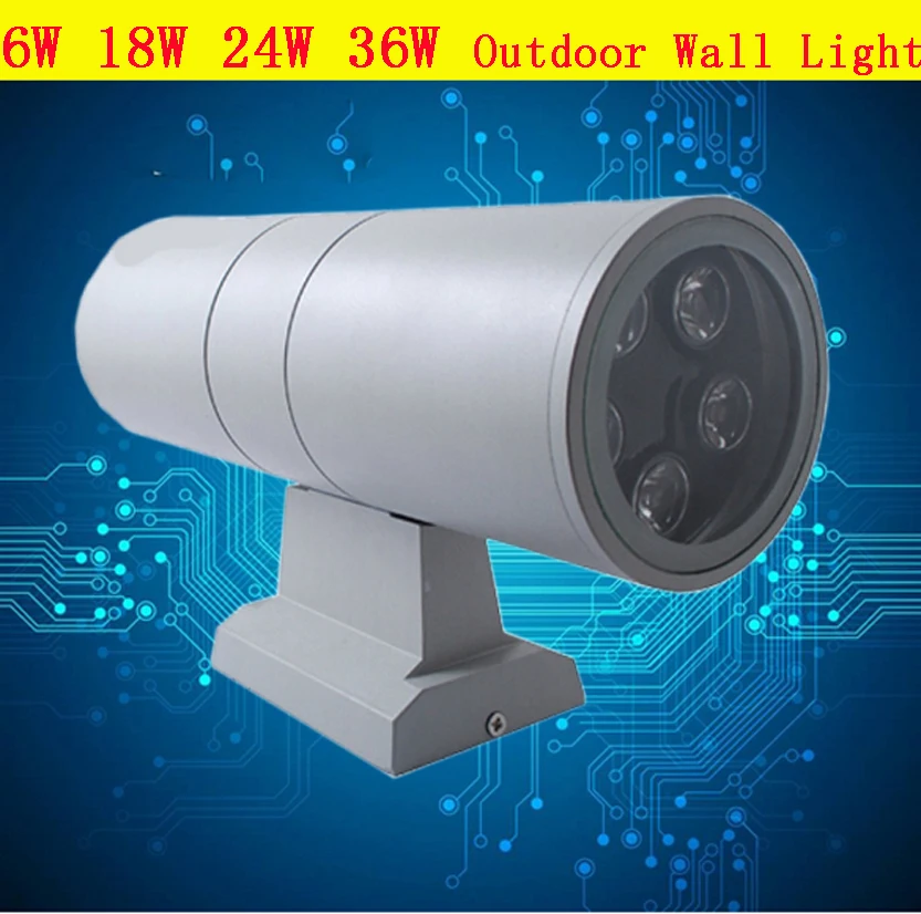 Новейший алюминиевый корпус Aolly 110lm/w 6W* 1 Bridgelux чип 36W AC85-265V камень настенный светильник ing 12W светодиодный водонепроницаемый открытый настенный светильник