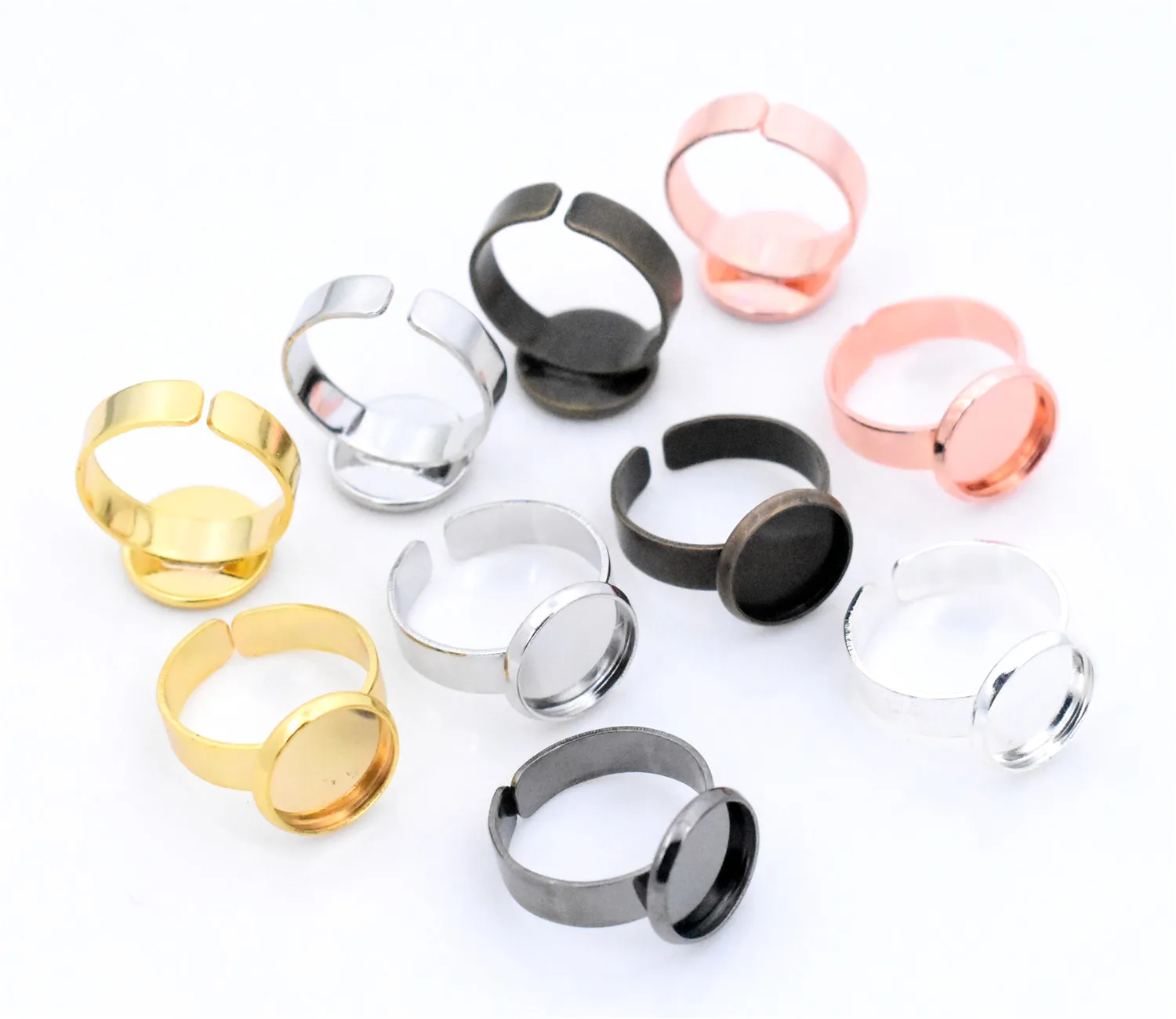 

Новинка! 12 мм, 10 шт., 6 цветов, яркие настройки, пустые/Базовые, подходят для стеклянных кабошонов 12 мм, пуговиц, кольцевых заклепок