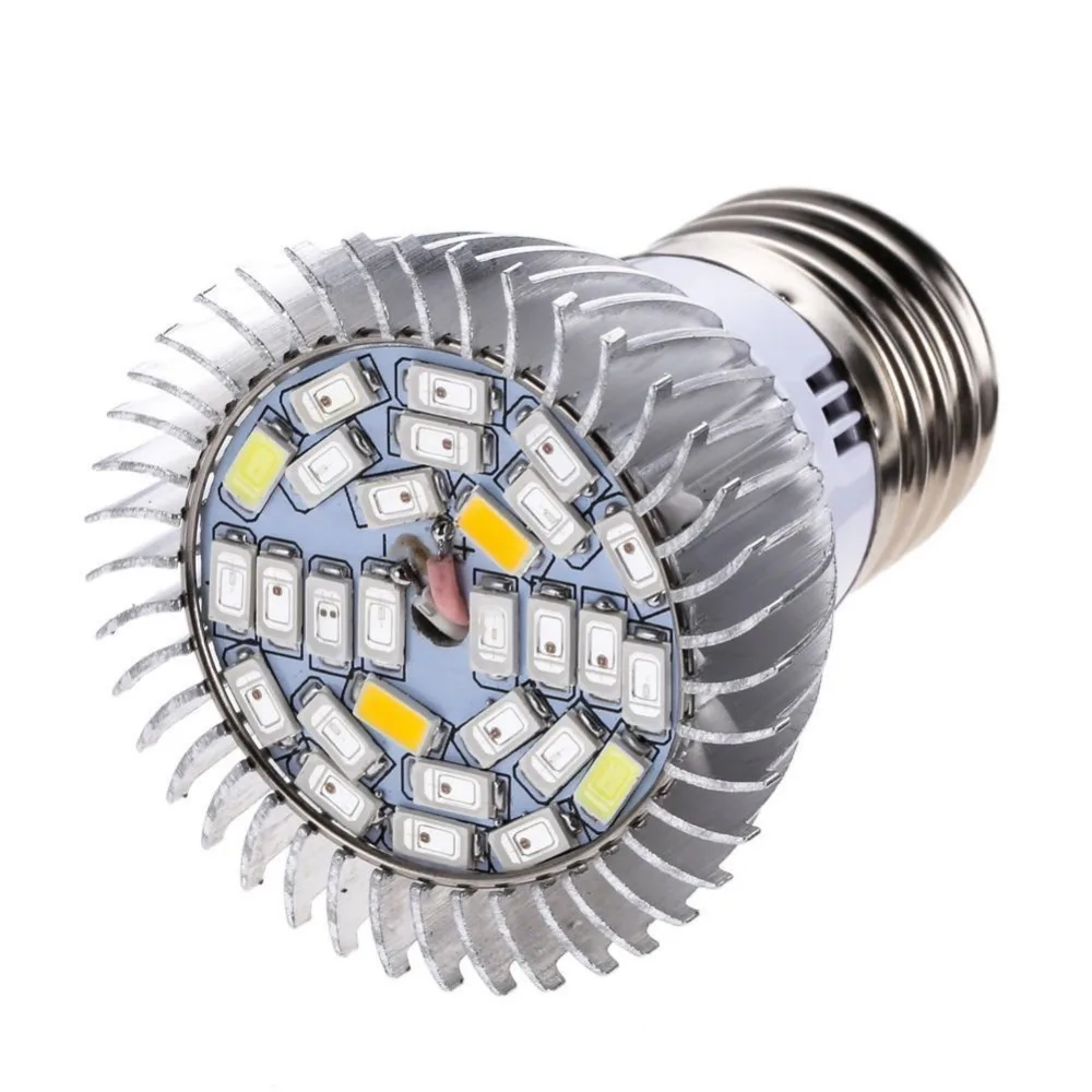 50 шт. 18SMD 28SMD светодиодсветодиодный лампа полного спектра для выращивания E14 GU10 E27