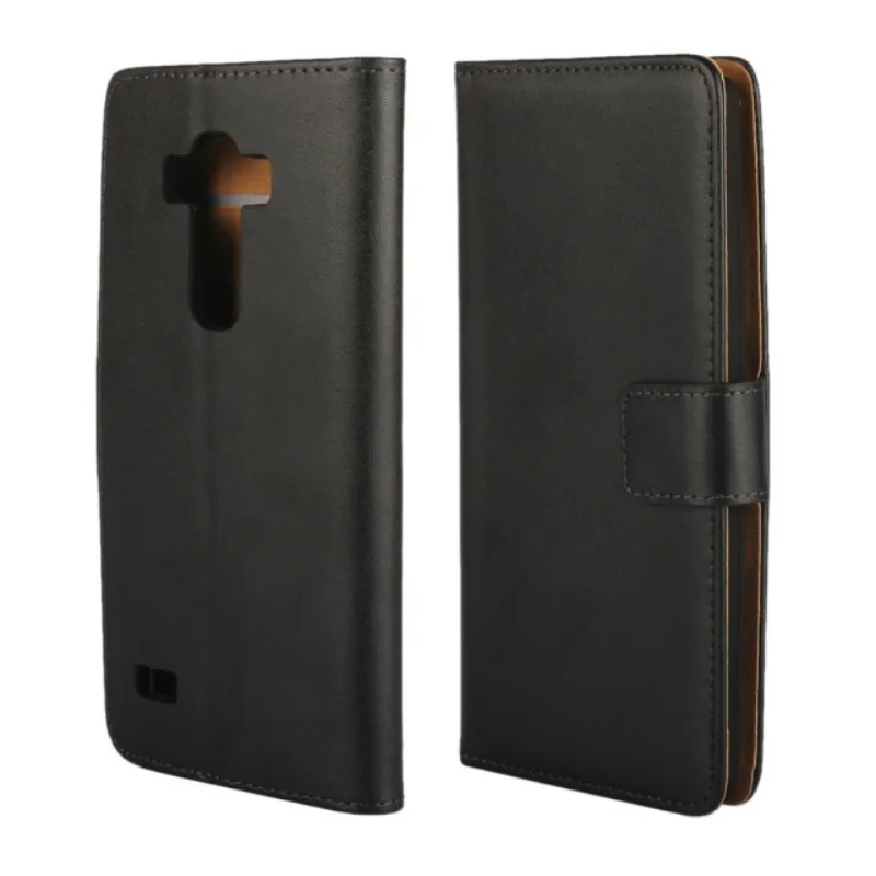 Черный высококачественный чехол-бумажник из натуральной кожи для LG G4 Beat/G4S в виде