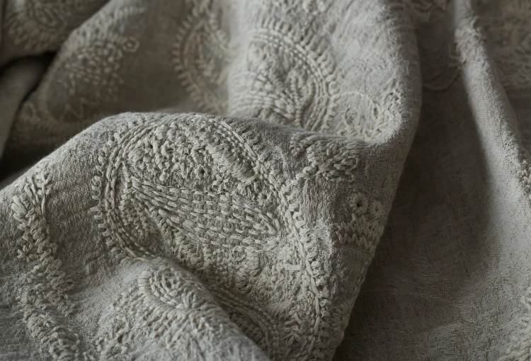 Качественная хлопковая и льняная жаккардовая ткань с вышивкой tissu robe цельное платье одежда telas