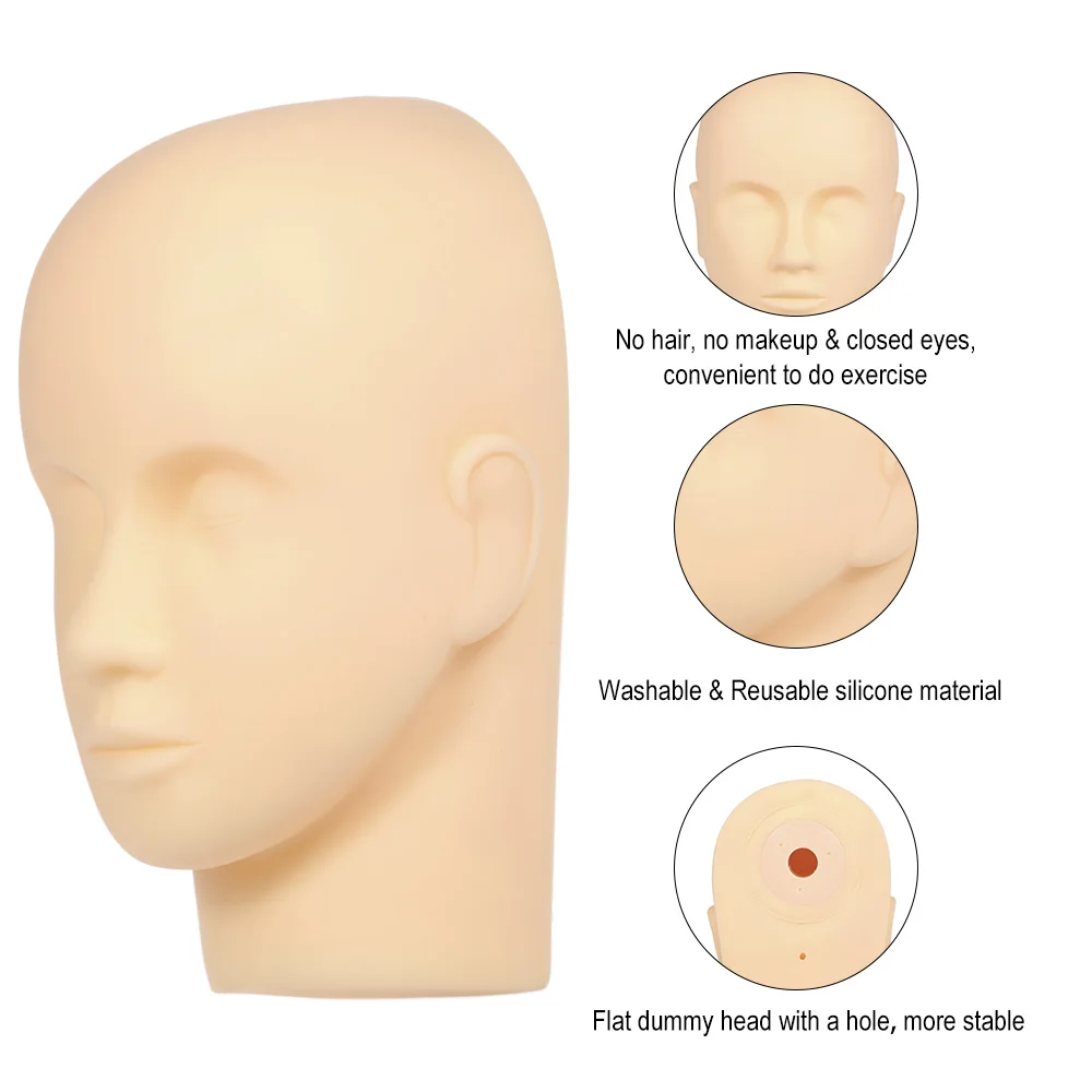 Манекен для тренировки манекен с плоской головкой модель практики макияжа