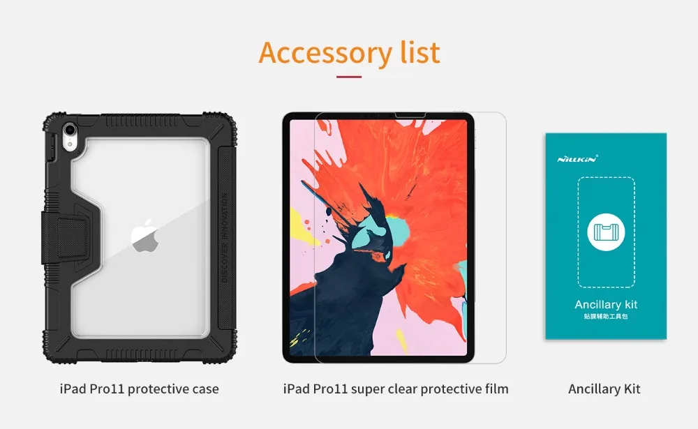 For iPad Pro 11 Case for iPad Pro 12.9 Shockproof TPU Soft Back Slim PU Leather Smart Wake/Sleep Cover For iPad Pro 9.7''