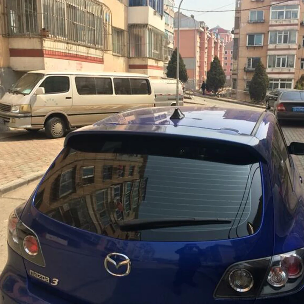 Автомобильный Черный спойлер для MAZDA 3 хэтчбек спойлер 2006 до 2013 Высокое качество абс материал заднее крыло праймер цвет задний белый спойлер