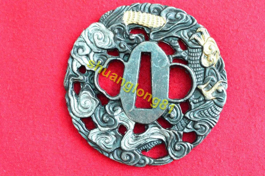 Замечательный сплав Dragon Guard Tsuba подходит для японского штатива | Дом и сад