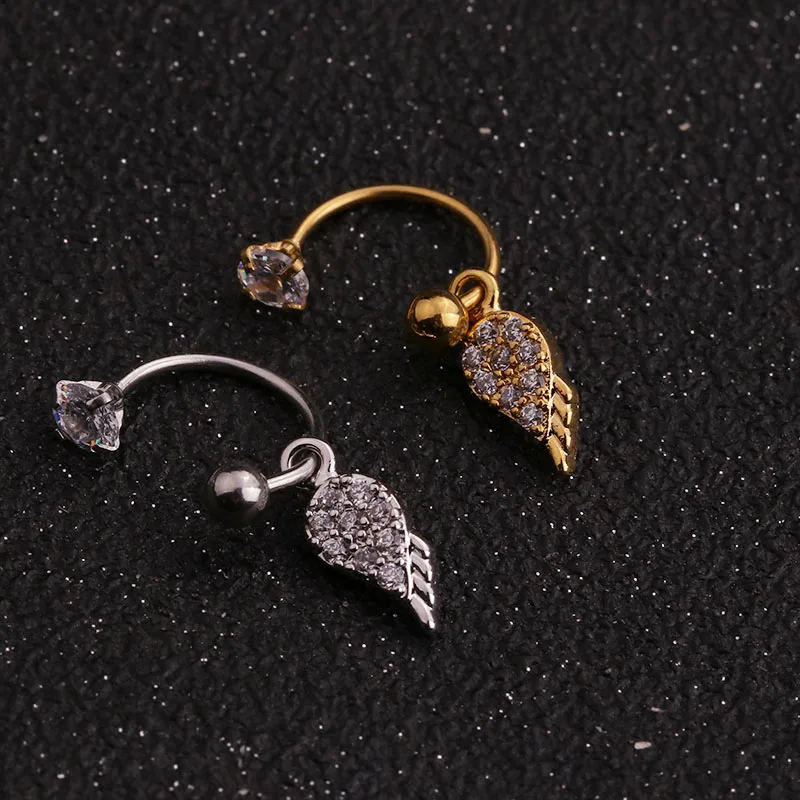 Sellsets, 1 шт., стальное CZ Кольцо с фианитом, болтается, ухо, трагус, спираль, даит, хрящ, ладья, пирсинг, ювелирные изделия