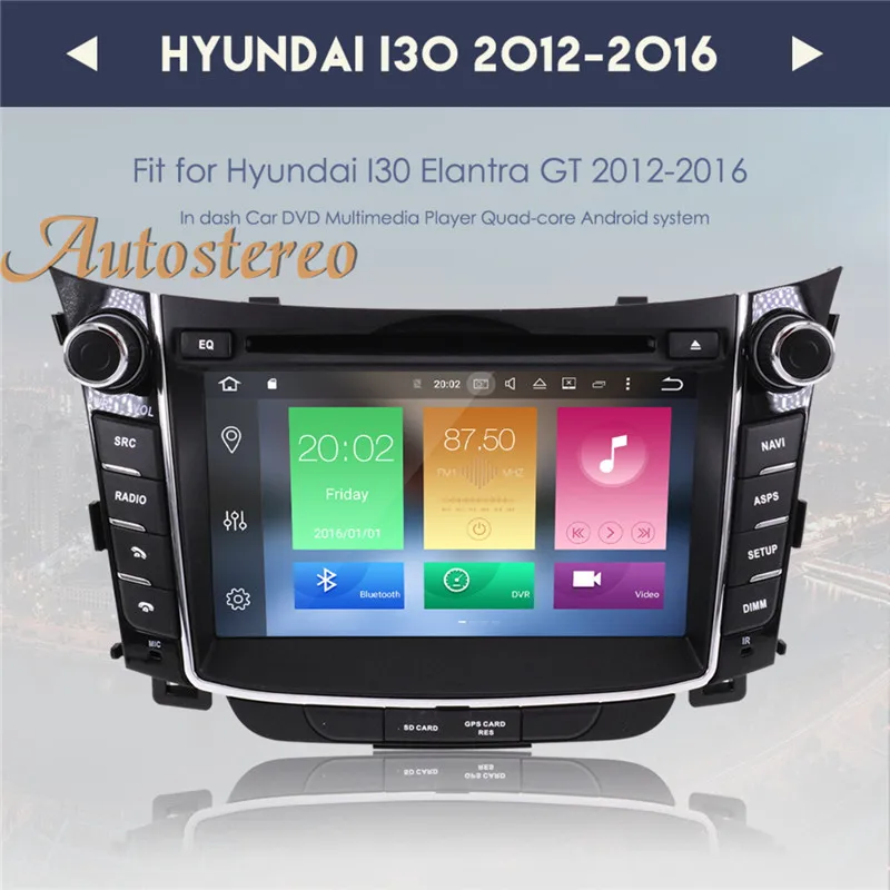 DSP автомобильный dvd-плеер Android 9 комплект с gps-навигатором для hyundai I30 Elantra GT 2012+ Мультимедиа Радио магнитола авто стерео