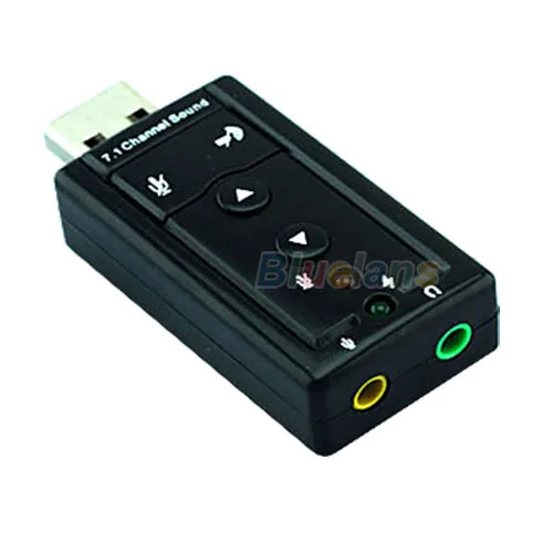 Портативный USB 2 0 внешняя звуковая карта Виртуальный 7 1 канал стерео аудио