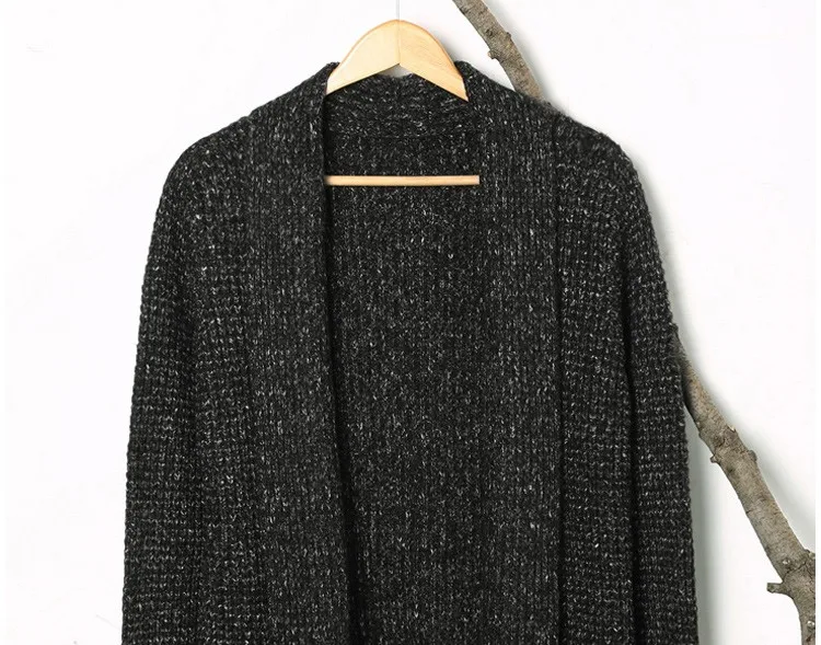 Мужской свитер с длинным рукавом, кардиган для мужчин, стильный кардиган, модная одежда, толстый теплый мохеровый свитер для мужчин, английский стиль, J511