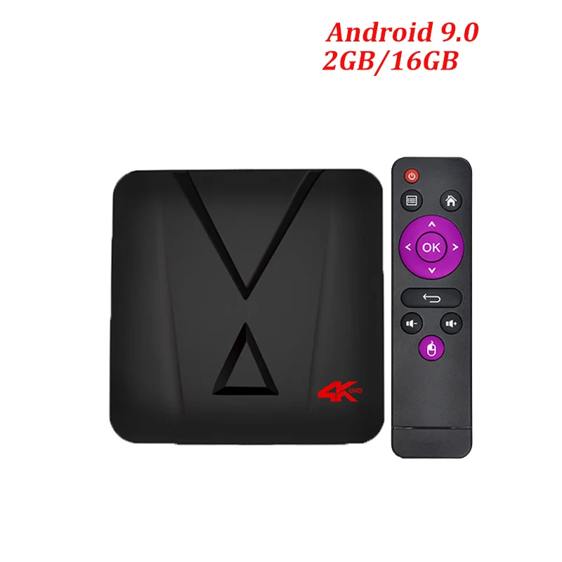 10 шт. Android 9,0 tv BOX 2G 16G Rockchip RK3328 4 K умный медиаплеер 2,4G wifi 100 M Lan телеприставка - Цвет: TV BOX