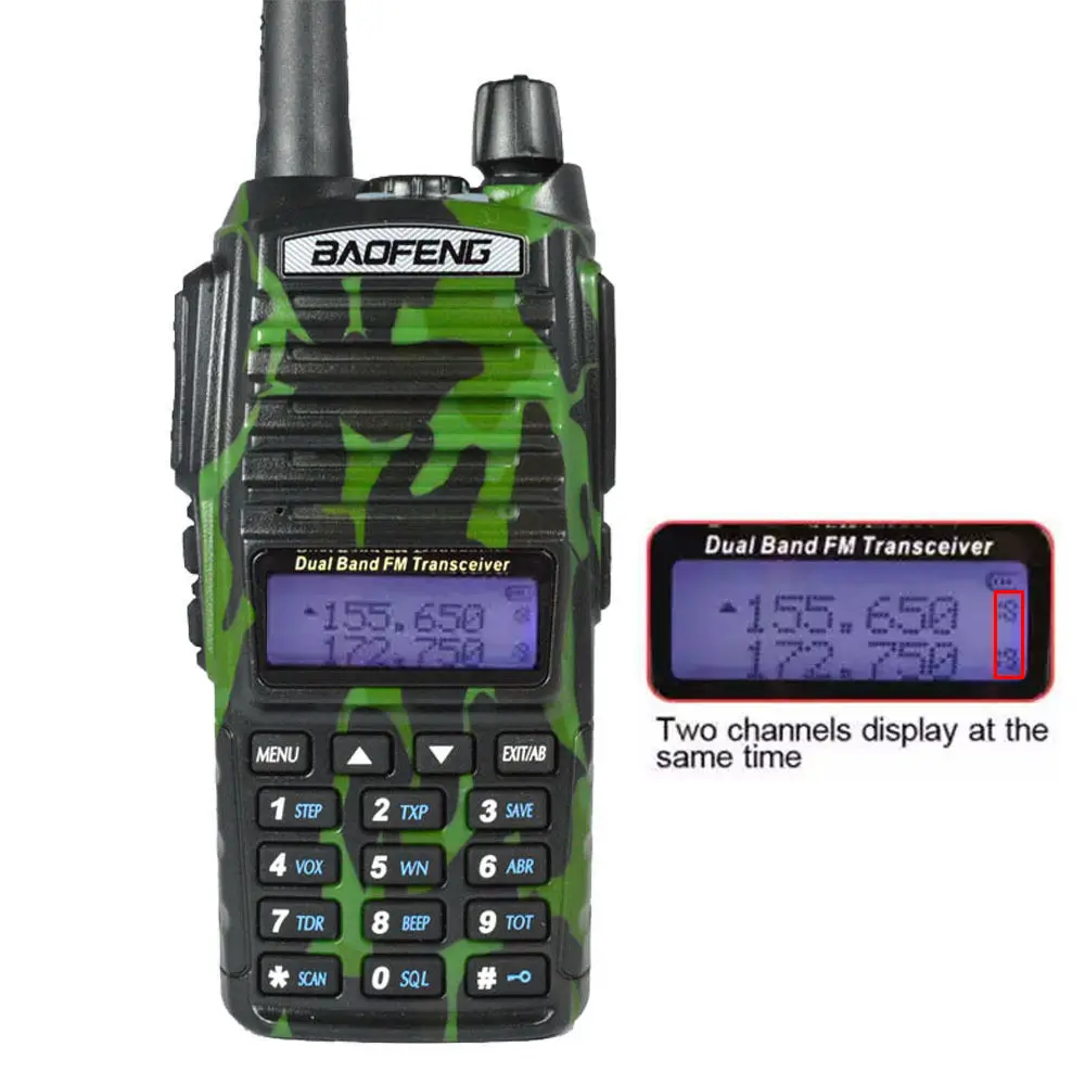 Портативная рация Baofeng с двойным PTT наушником CB Ham Radio VHF UHF Dual Band UV 82 UV82|baofeng uv-82|walkie