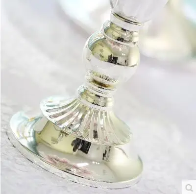 Модная металлическая ваза цветок свадебная Настольная Ваза серебряная для