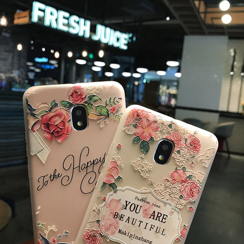 YueTuo матовый чехол, чехол, чехол для Samsung Galaxy J3 J330 pro силиконовый роскошный 3d милый чехол для телефона