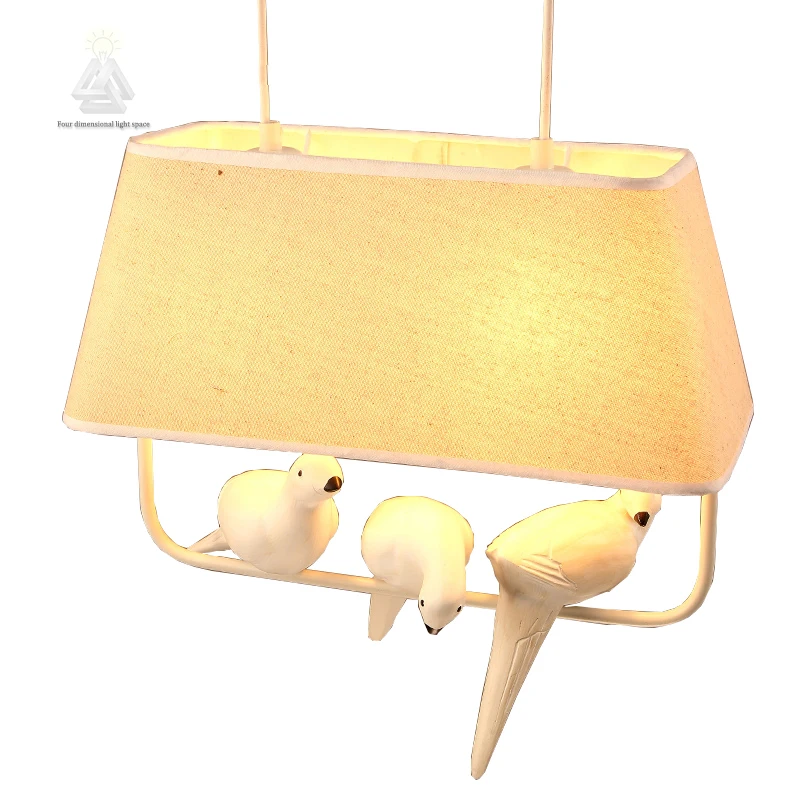 Винтажный подвесной светильник с птицами винтажная лампа из смолы абажур для