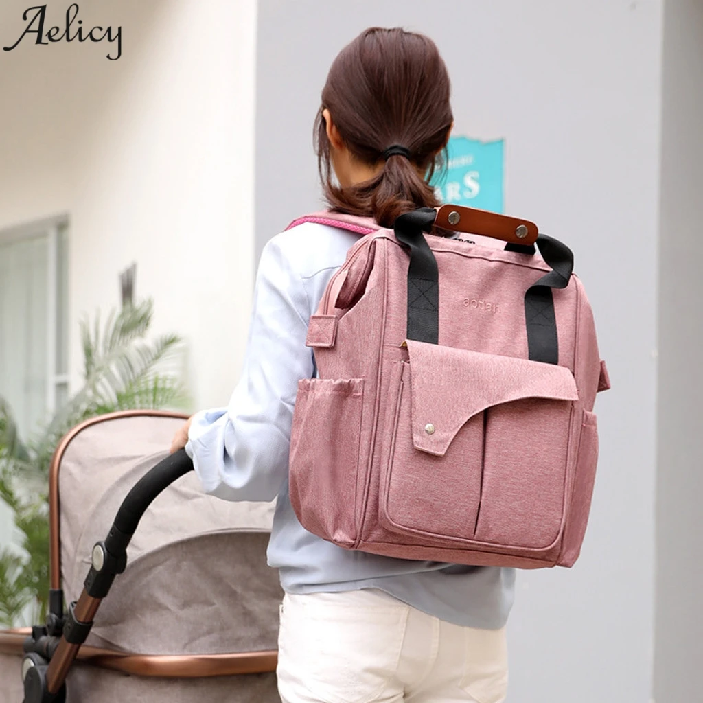 Aelicy, модная сумка для мам, сумка для подгузников, заряжаемая, большая емкость, высокое качество, сумка для кормления, дорожная сумка на плечо, рюкзак, Mochila, водонепроницаемая