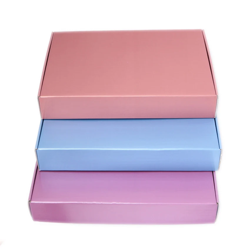Customized Colorful Logo Packing Box Luxury Glossy Metal Color Clothes Shirt Thicker Courier Mailer Boxes Rose Gold Blue Purple | Дом и сад