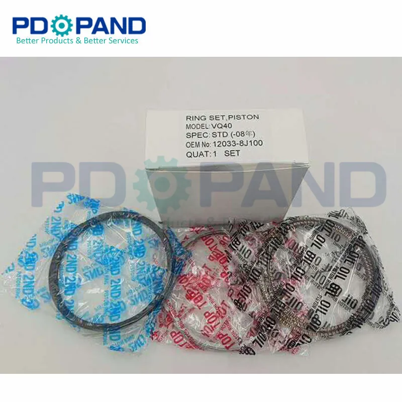 Полный комплект поршневых колец VQ40 VQ40DE STD 12033 8J100 для Nissan PATHFINDER (R51) 4 0 4WD HARDBODY (D22) 4x4