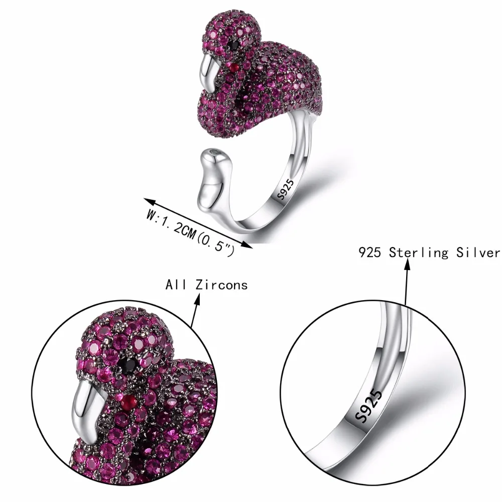 Кольцо для коктейлей Tuliper из серебра 925 пробы с кубическим цирконием|statement ring|fashion