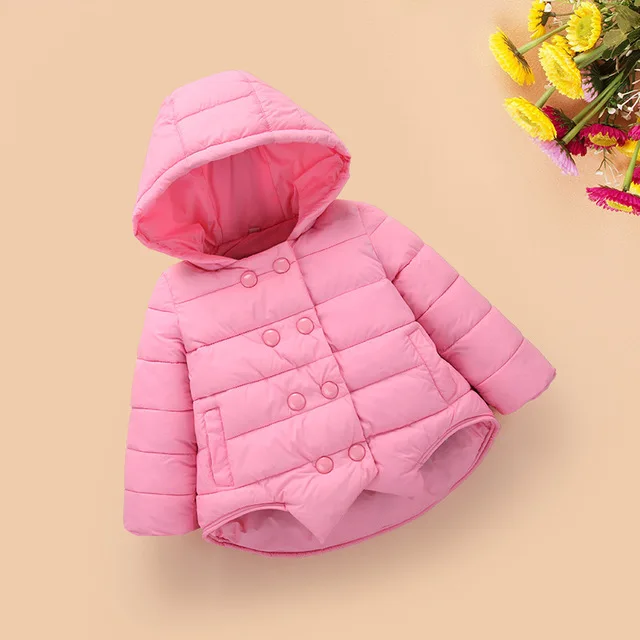 Зимние пальто для маленьких девочек Новое Детское хлопковое малышей теплая