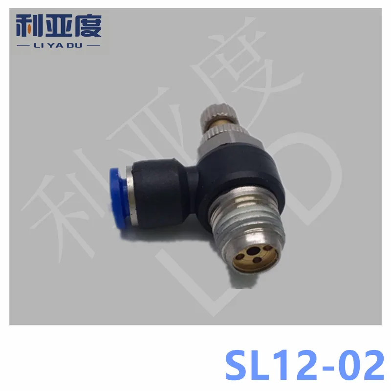 

6PCS/LOT SL12-02 Pneumatic quick L type throttle valve pneumatic joint Pneumatic fittings