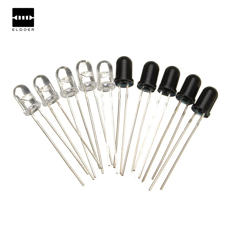 Черный прозрачный 5 шт. пусковой излучатель + приемный приемник мм 940nm ИК