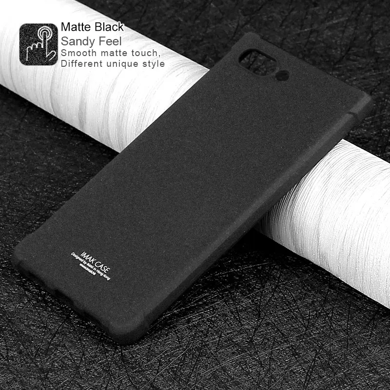 Matte Black Чехол IMAK Airbag противоударный задний Чехол для BlackBerry Key2 Мягкий силиконовый чехол для BlackBerry Key2 ТПУ Матовый+ защита экрана - Цвет: Matte Black