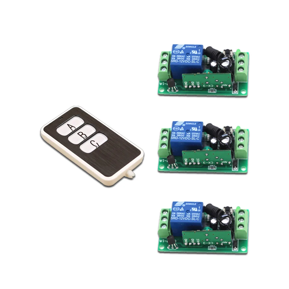 A B C Ключ DC9V 12V 24V RF беспроводной выключатель дистанционного управления