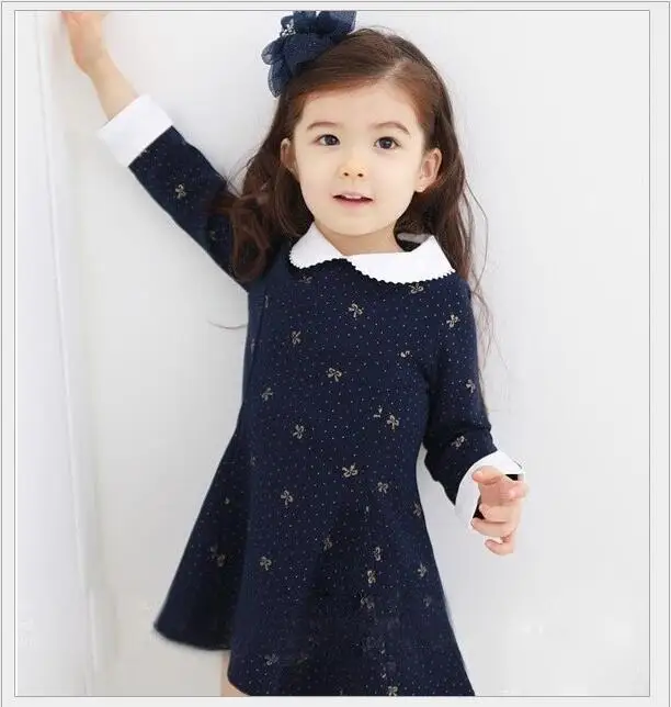 Детская одежда в Корейском стиле весенне-осенне-зимняя детская платье принцессы