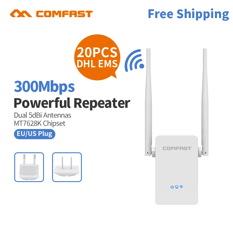 20 штук DHL 300 Мбит/с Беспроводной Wi fi маршрутизатор Ретранслятор дома мощный сети