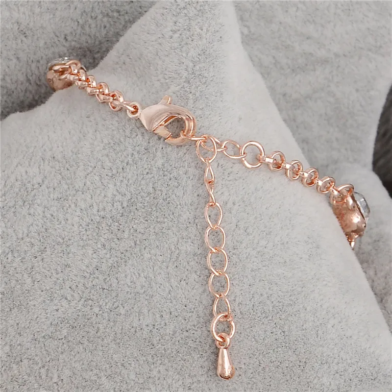 0363 Dama Brazalete браслеты из розового золота Заполненные Циркон угол с крыльями для