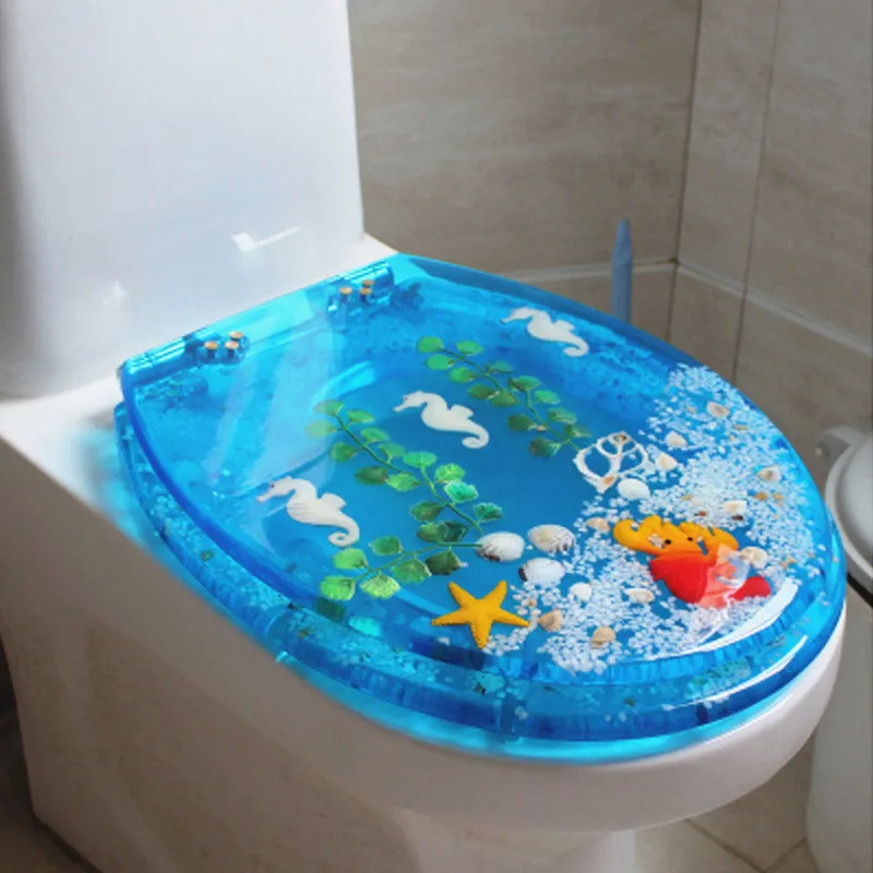 Различные стили европейский стиль модные Универсальные буферные смолы крышка сиденья унитаза, медленно закрывающиеся плотные накладки на сидения унитаза - Цвет: toilet seats G