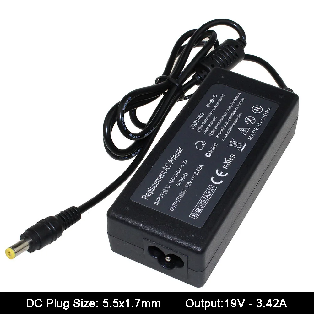 

19V 3.42A 5.5*1.7mm AC Laptop Charger For Acer Aspire 5735 5315 5920 5535 5738 7520 6920 SADP-65KB Pa-1650-02 Power Supply