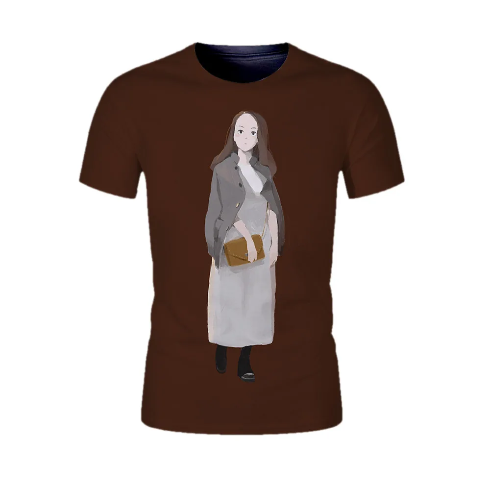 anime 3D cartoon print T-Shirts cool girl t shirts graphic tees men summer women shirt streetwear teens tshirt casual tops | Мужская