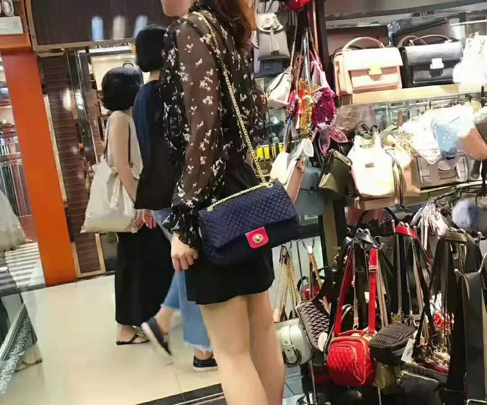

designer leather and waterproof women shoulder bag chain crossbody bag elegance grace diamond lattice ladies flap bags