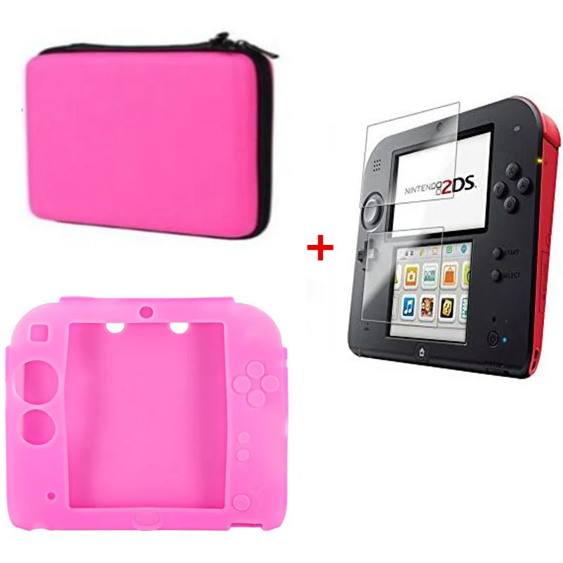 2DS EVA защитный жесткий Дорожный Чехол для переноски, чехол-сумка, прозрачная сенсорная пленка, защитный силиконовый чехол для nintendo Zend 2DS