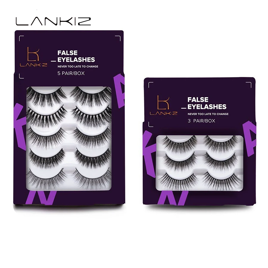 Новый 5 пар природных Накладные ресницы Поддельные длинные Макияж 3d норки