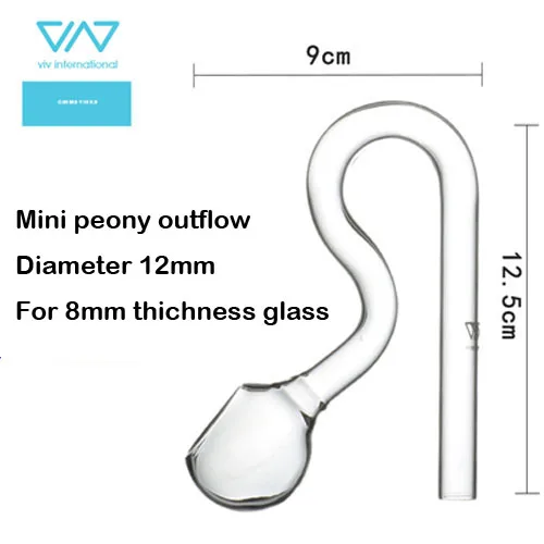 Mini peony out 12mm VIV стеклянная труба мини нано Лилия Орхидея пион реактивный вход из фильтра аксессуар качество ada 9 мм 12 мм воды завод аквариум пейзаж - Цвет: Mini peony out 12mm