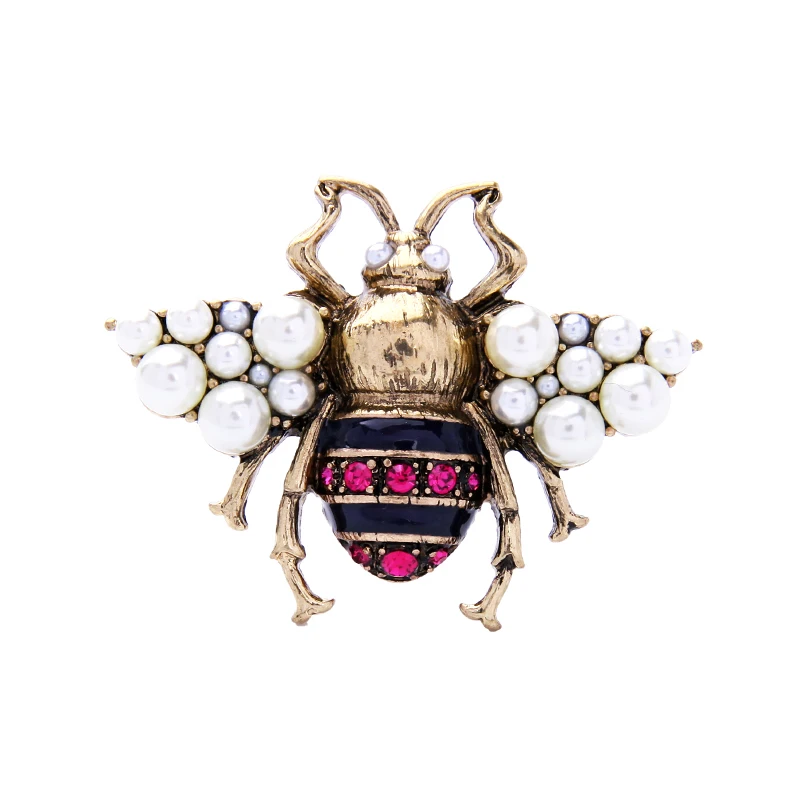 Оптовая цена Очаровательная благородная Розовая эмаль насекомые акриловая