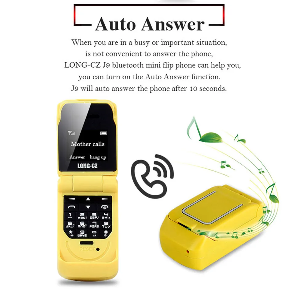 Маленький флип-мобильный телефон LONG-CZ J9 0,6" мобильный телефон беспроводной Bluetooth Dialer волшебное изменение голоса FM SOS Celulars для детей