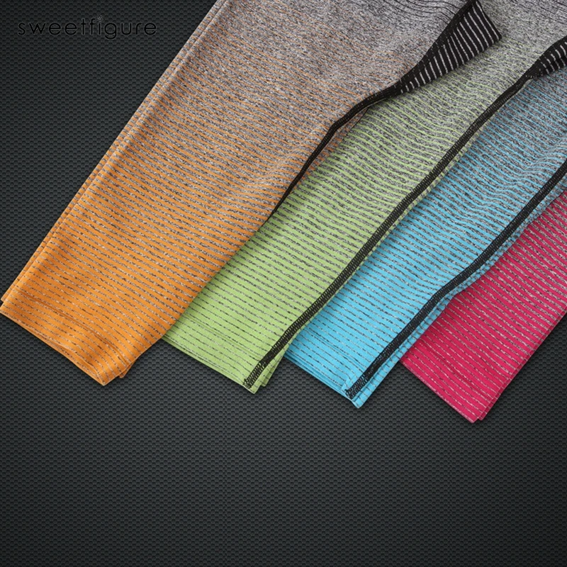 Брюки для тела разноцветные женские леггинсы фитнеса короткие бодибилдинга