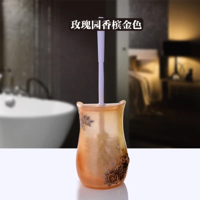 A Европейский стиль, держатель для туалетной щетки из смолы, для ванной комнаты, антикварная, благородная рельефная база, инструмент для чистки, украшение для домашнего интерьера - Цвет: A